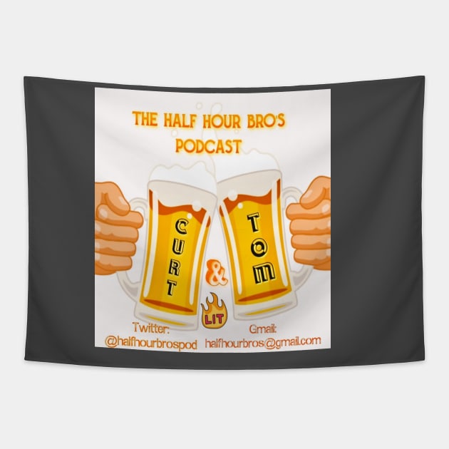 Half hour bro's podcast merch Tapestry by Half hour bros podcast merch