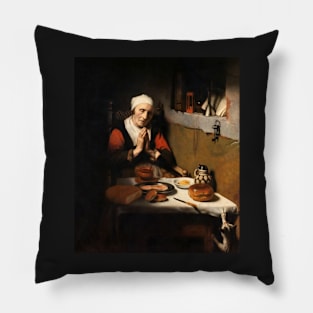 Old Woman Saying Grace by Maes Pillow