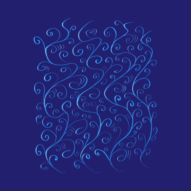 Glowing Blue Swirls by Boriana Giormova