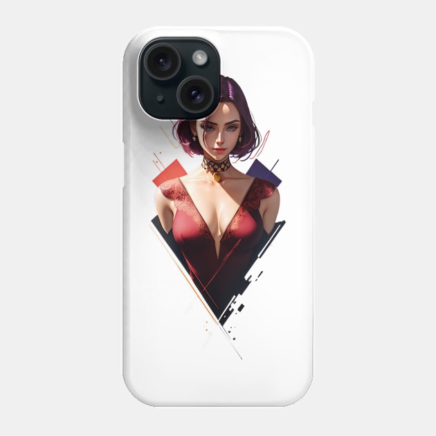 purple woman Phone Case by Karma