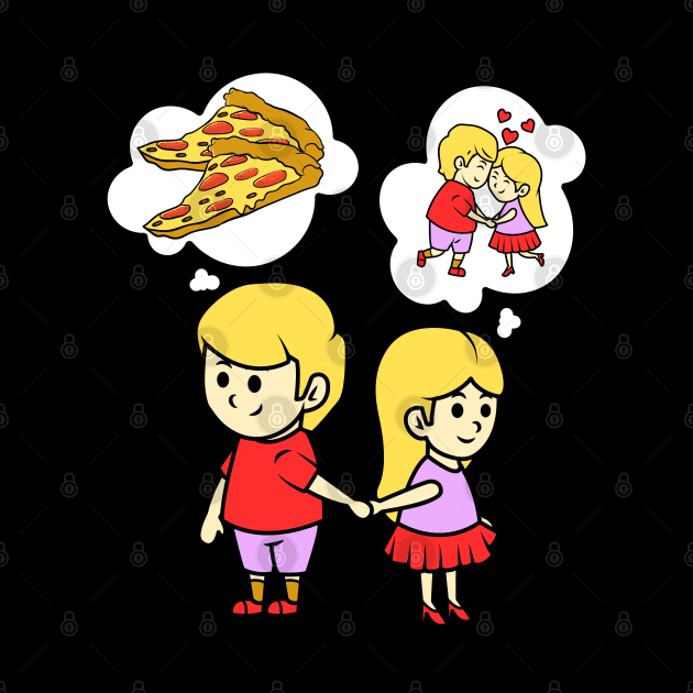 Eating Pizza For Two Relationship Couples Funny Gift Idea - Pizza Lover by alcoshirts