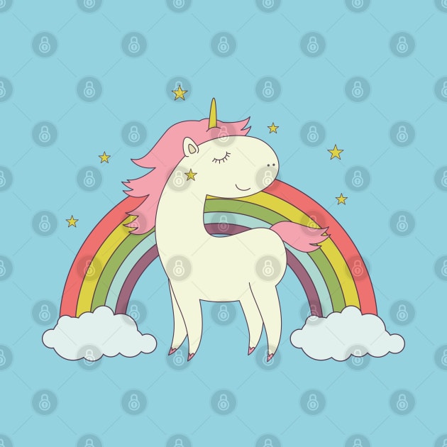 Rainbow Pastel Unicorn by kim.id