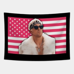 I am Kenough - american pink flag Tapestry