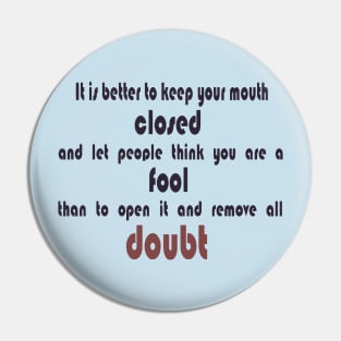 Doubt Pin