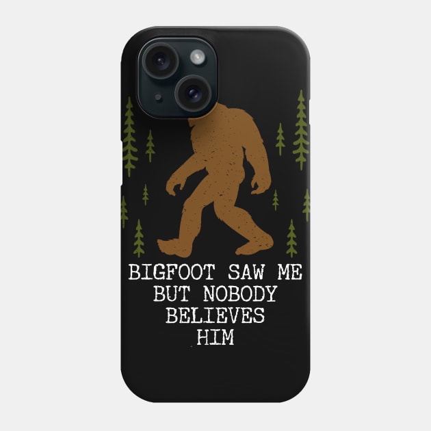 bigfoot saw me but nobody believes him Vintage Phone Case by Tesszero