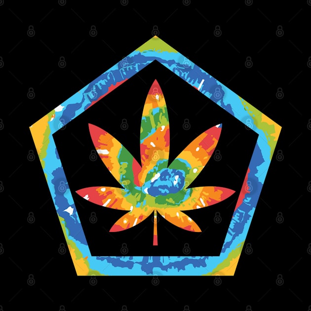 Tie Dye Cannabis Marijuana Hippie by ssflower