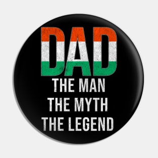 Hungarian Dad The Man The Myth The Legend - Gift for Hungarian Dad With Roots From Hungarian Pin