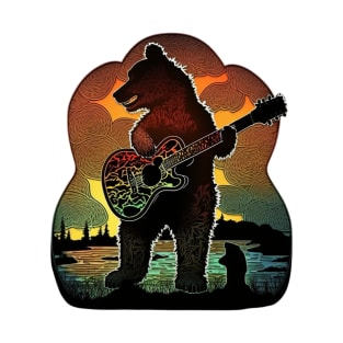 Deadhead Bear Design T-Shirt