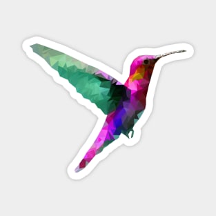 Lowpoly Hummingbird (Pink Version) Magnet