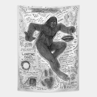 Leaping Devil Bigfoot Study Tapestry
