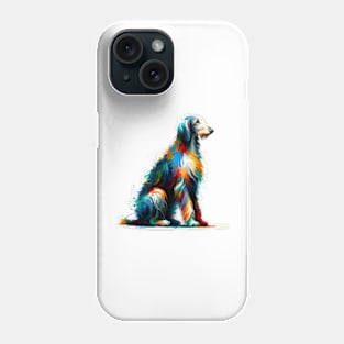 Elegant Scottish Deerhound in Vivid Splash Art Phone Case