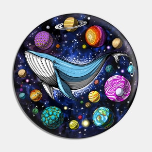 Psychedelic Whale Pin