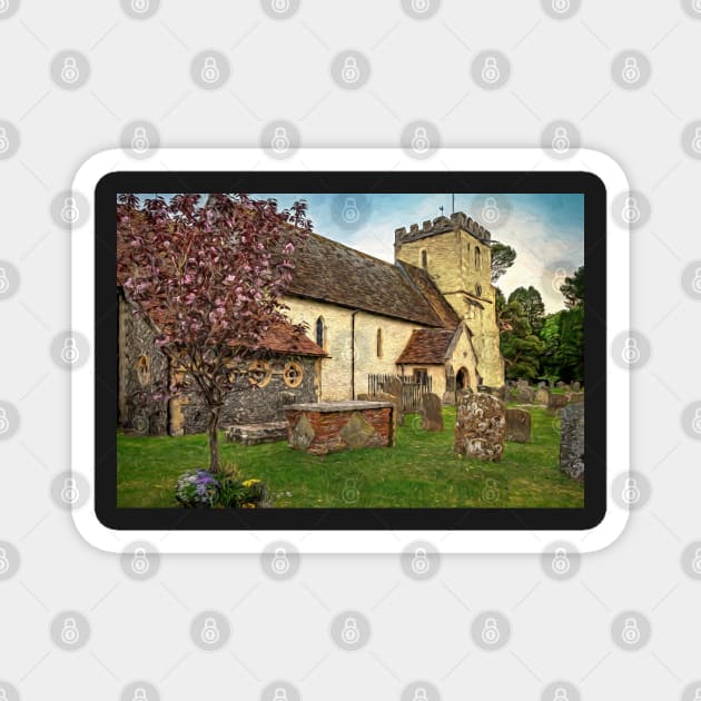 The Village Church: a Digital Painting Magnet by IanWL