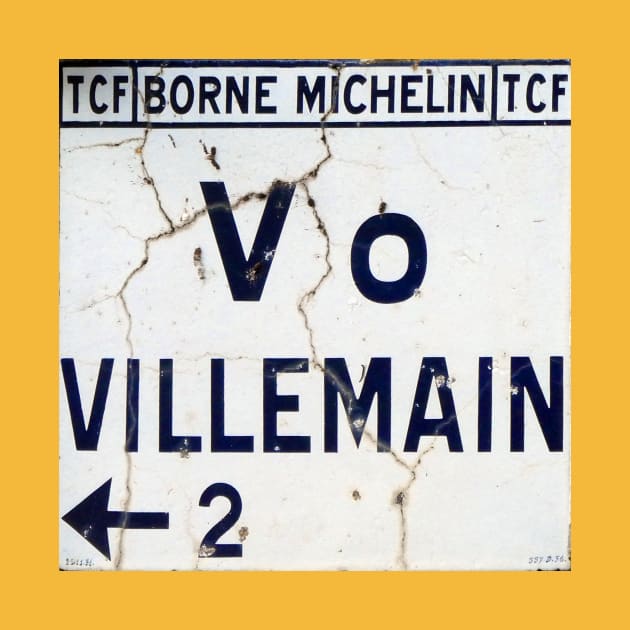 Old Enamel French Road Sign by JonDelorme