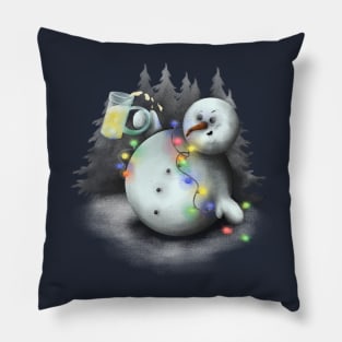 Happy snowman Pillow