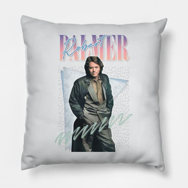 Robert Palmer - Retro 80s Aesthetic Fan Design Pillow by DankFutura