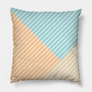 Geometric pattern blue orange soft Pillow