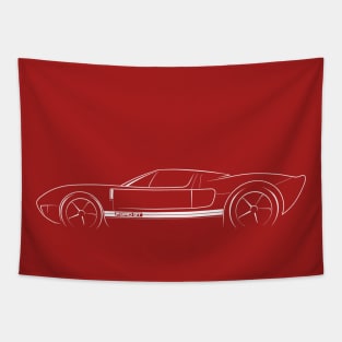 Ford GT - profile stencil, white Tapestry