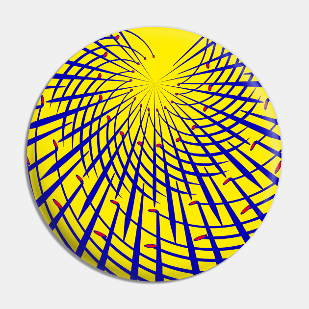 Yellow Circulare Pin by jen28