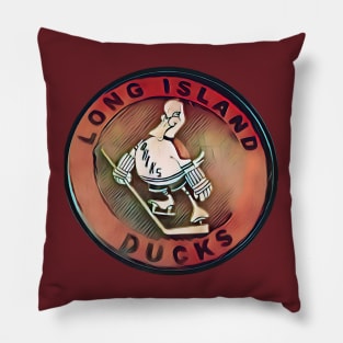 Long Island Ducks Hockey Pillow