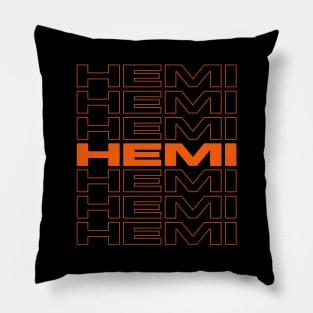 Mopar Hemi Repeat - Mopar orange Pillow