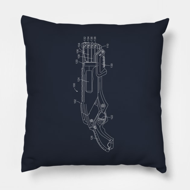 Toy Gun 2 Pillow by blurryfromspace