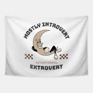 Mostly introvert ,situational extrovert, funny quote Tapestry