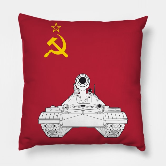 T-10 in defense of the Motherland from the threat of capitalism Pillow by FAawRay