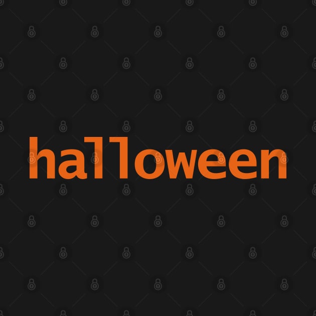 Halloween Minimal Typography Orange Text by ellenhenryart