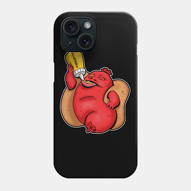 Funny Hot Dog Sausage Sci-fi Alien Junk Food Parody Phone Case by BoggsNicolas