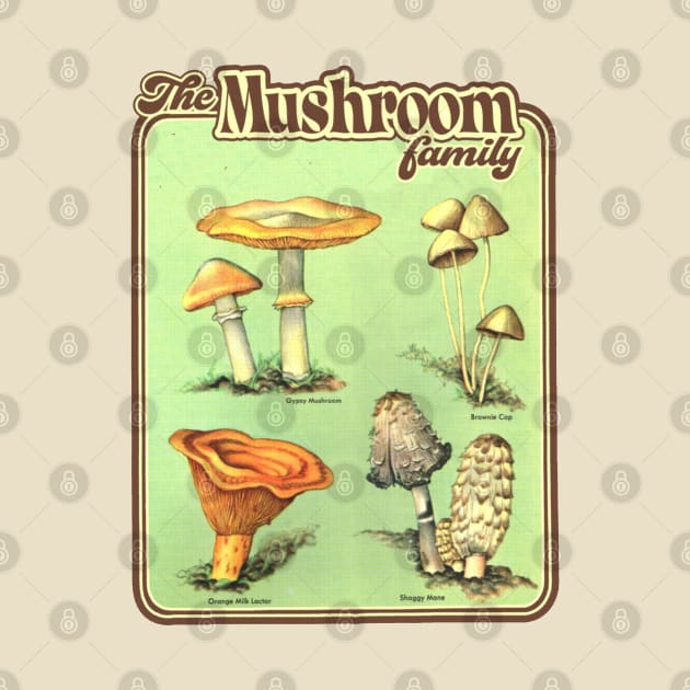 Mushroom Family - Vintage Retro Shroom Aesthetic by elevens.design