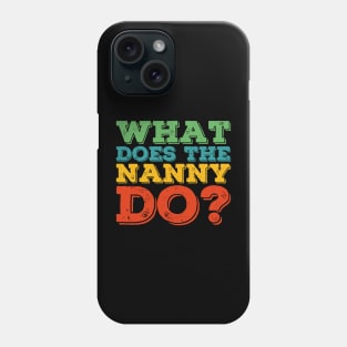 what does the nanny do Phone Case