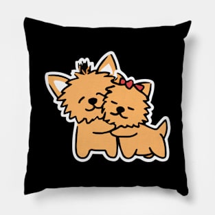 Yorkshire Terrier Hug Dog Lover Yorkie Pillow