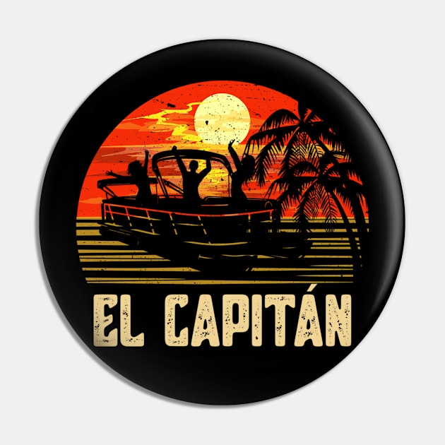 Pontoon Boat Captain Lake Boating El Capitan Pin by Thumthumlam