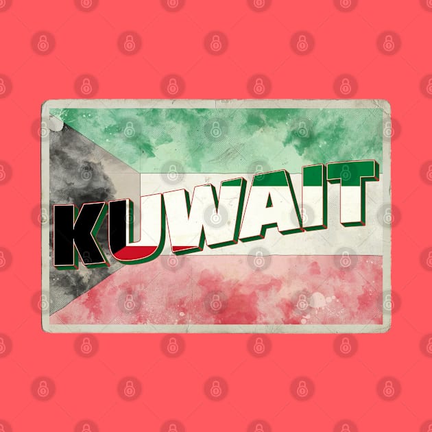 Kuwait Vintage style retro souvenir by DesignerPropo