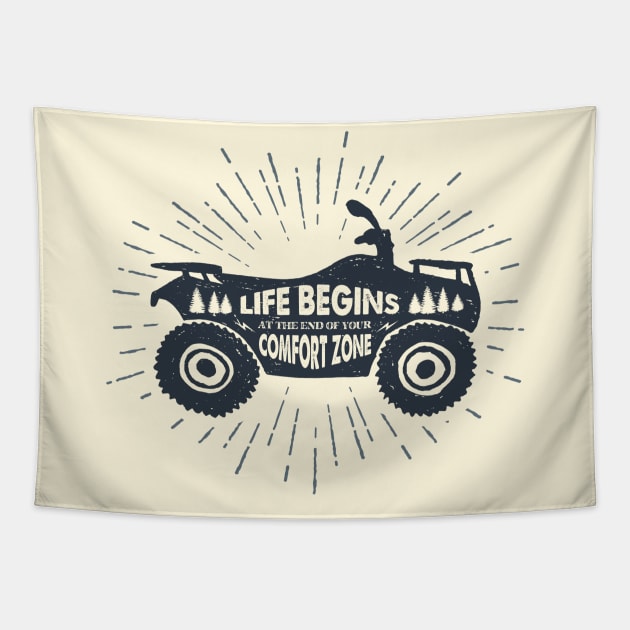 Car Life Begins Tapestry by Hastag Pos