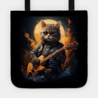 Cat Guitar - Animals Playing Musical Instruments Tote