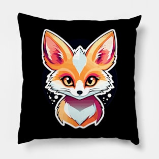 Fennec Fox Illustration Pillow