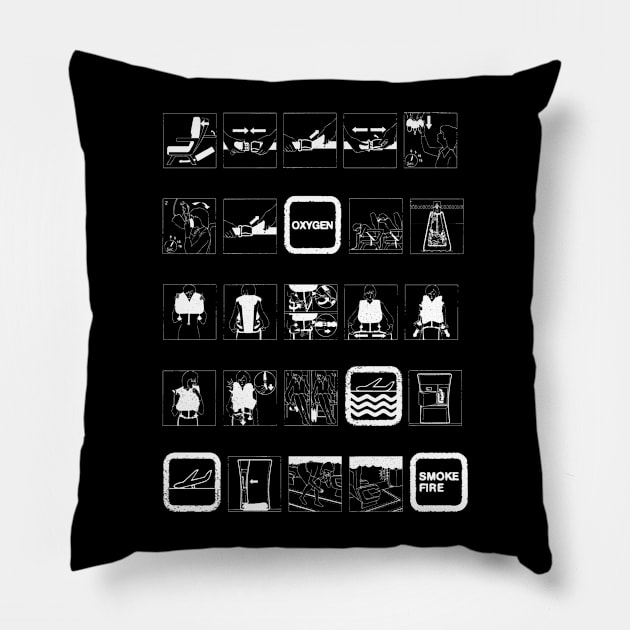 Plane Survival Guide Pillow by Vitalitee