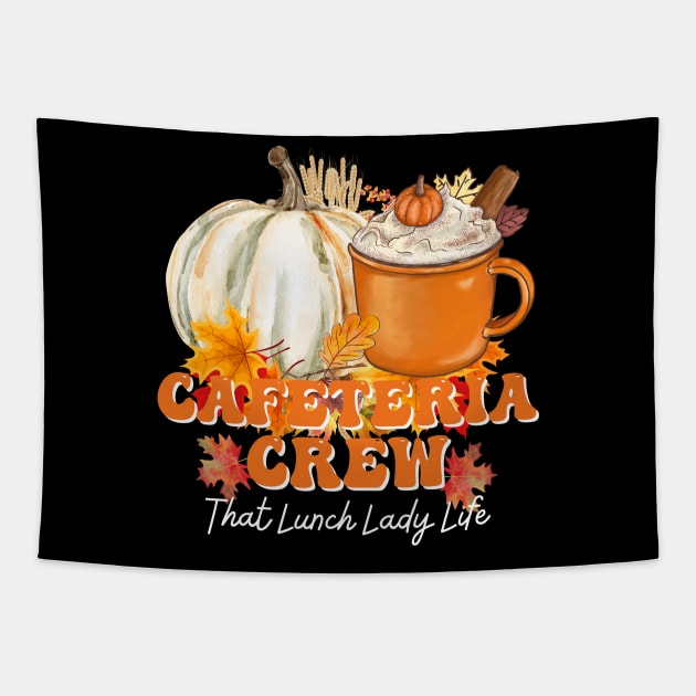 Cafeteria Crew Custodian Squad School Cleaning Staff Fall Tapestry by Johner_Clerk_Design