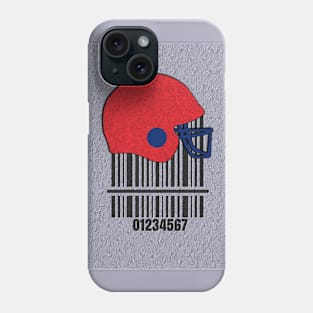 Football player with barcode Phone Case