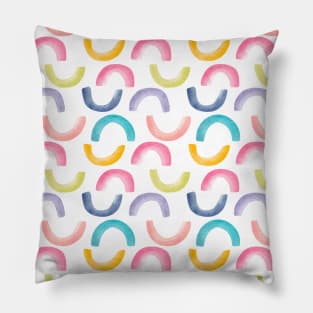 Rainbow Curves Pattern | Watercolour Pillow