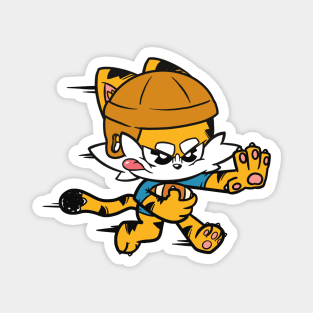 Little Tiger Dude - Vintage Football Magnet