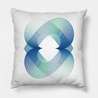 Geometric abstract blue Modern Pillow