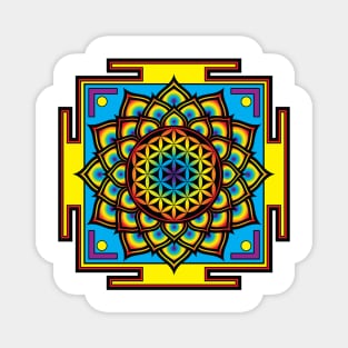 Flower of Life Psychedelic Mandala Magnet