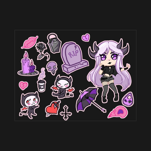 devlish cutie set by KaijuCupcakes