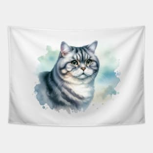 Manx - Watercolor Cat Tapestry