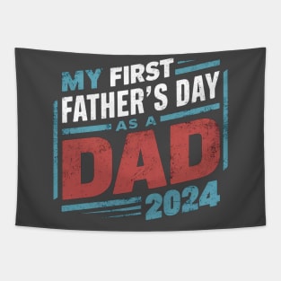 First Time Dad Est 2024 Fathers Day Tapestry