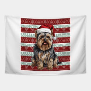 Funny Yorkshire Terrier Christmas Ugly Tapestry