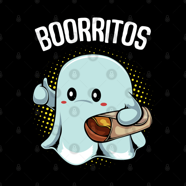 Ghost - Boorritos Cute Halloween Ghost Funny Burrito Pun by Lumio Gifts